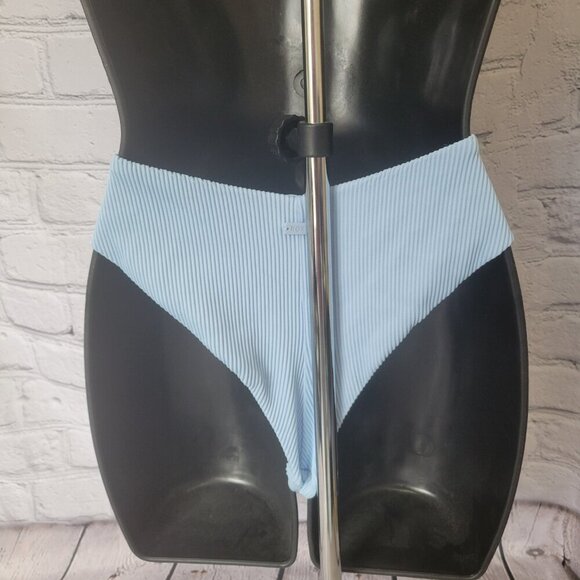 Rib Roxy Love High Leg Cheeky Bikini Bottoms - Picture 3 of 5